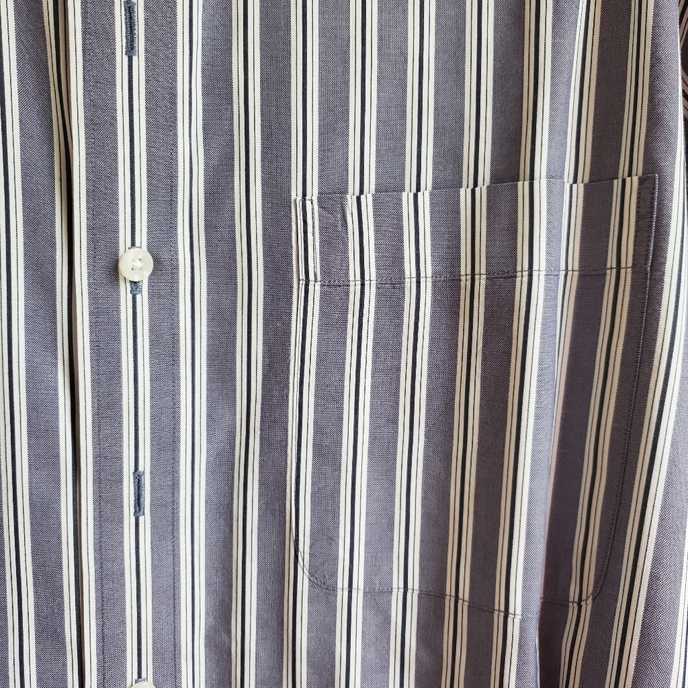 Cutter & Buck Men's Striped Easy Care Button Down Shirt Size 1XB - Picture 4 of 12